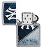 MLB® New York Yankees™ Street Chrome™ Windproof Lighter with its lid open and unlit.