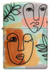 Back shot of Abstract Faces Design 540 Color Windproof Lighter.
