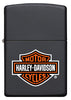 Harley-Davidson Black Matte Windproof Lighter Front View