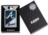 MLB® Atlanta Braves™ Street Chrome™ Windproof Lighter in its packaging.