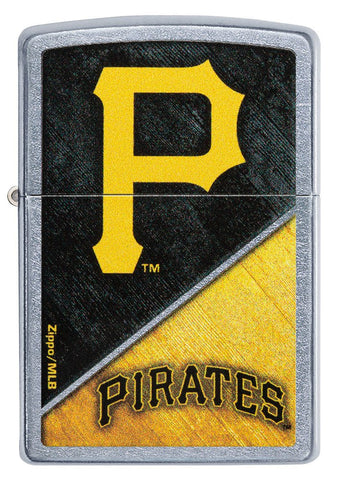 Front shot of MLB® Pittsburgh Pirates™ Street Chrome™ Windproof Lighter.