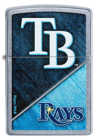 Front shot of MLB® Tampa Bay Rays™ Street Chrome™ Windproof Lighter.