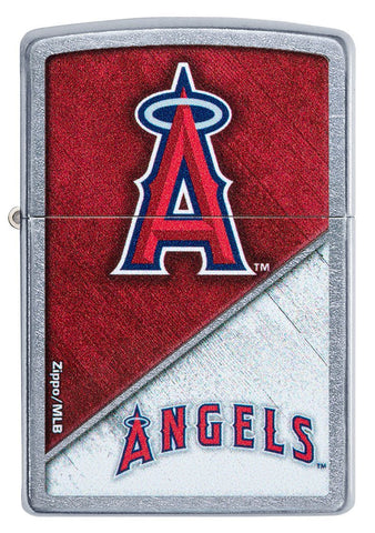 Front shot of MLB™ Los Angeles Angels™ Street Chrome™ Windproof Lighter.