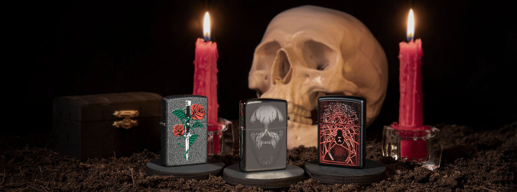 Banner for the Spooktacular Lighters collection