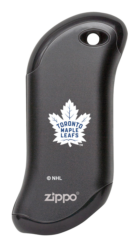 Front shot of NHL Toronto Maple Leafs: HeatBank® 9s Black Rechargeable Hand Warmer