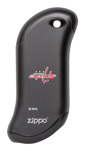 Front shot of NHL Washington Capitals: HeatBank® 9s Black Rechargeable Hand Warmer