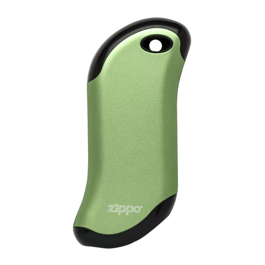 Front of Green HeatBank 9s Rechargeable Hand Warmer