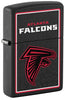 Front shot of NFL Atlanta Falcons Windproof Lighter standing at a 3/4 angle.
