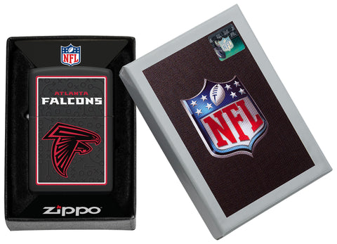 NFL Atlanta Falcons Windproof Lighter in its packaging.