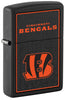 Front shot of NFL Cincinnati Bengals Windproof Lighter standing at a 3/4 angle.