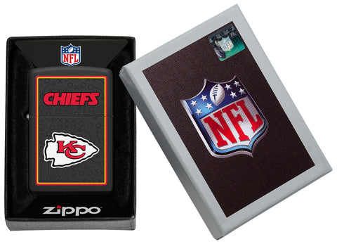NFL Kansas City Chiefs Windproof Lighter in its packaging.