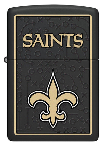 Front shot of NFL New Orleans Saints Windproof Lighter.