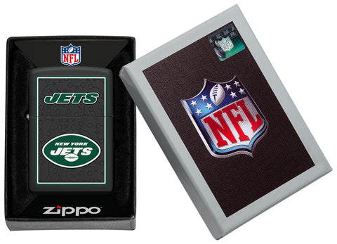 NFL New York Jets Windproof Lighter in its packaging.