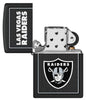 NFL Las Vegas Raiders Windproof Lighter with its lid open and unlit.