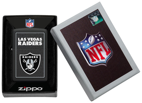 NFL Las Vegas Raiders Windproof Lighter in its packaging.