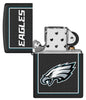 NFL Philadelphia Eagles Windproof Lighter with its lid open and unlit.
