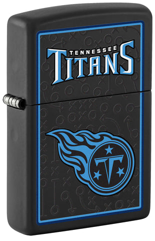 Front shot of NFL Tennessee Titans Windproof Lighter standing at a 3/4 angle.