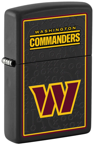 Front shot of NFL Washington Commanders Windproof Lighter standing at a 3/4 angle.
