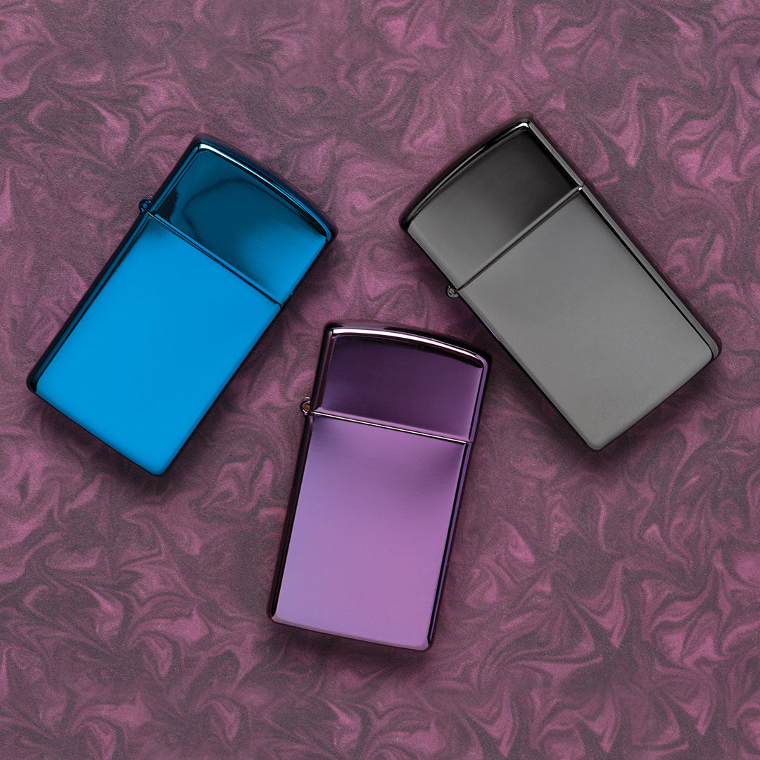 Three High Polished Slim Lighters.