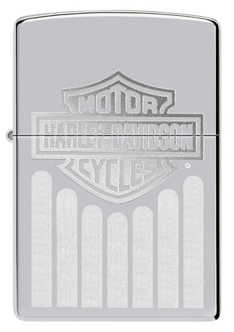 Front view of Zippo Harley-Davidson® High Polish Chrome Windproof Lighter.