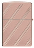 Back view of Zippo Script Collectible Armor Rose Gold Windproof Lighter.