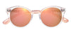 Front shot of Zippo Classic Round Transparent Sunglasses OB137 - Rose Gold