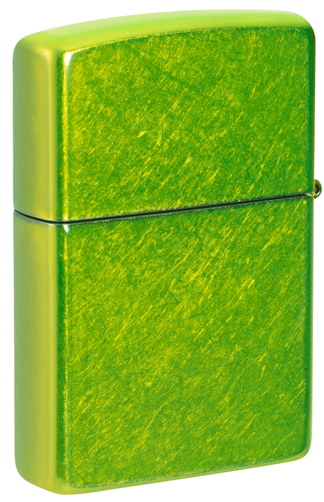 Back view of Zippo Classic Lurid Windproof Lighter standing at a 3/4 angle.