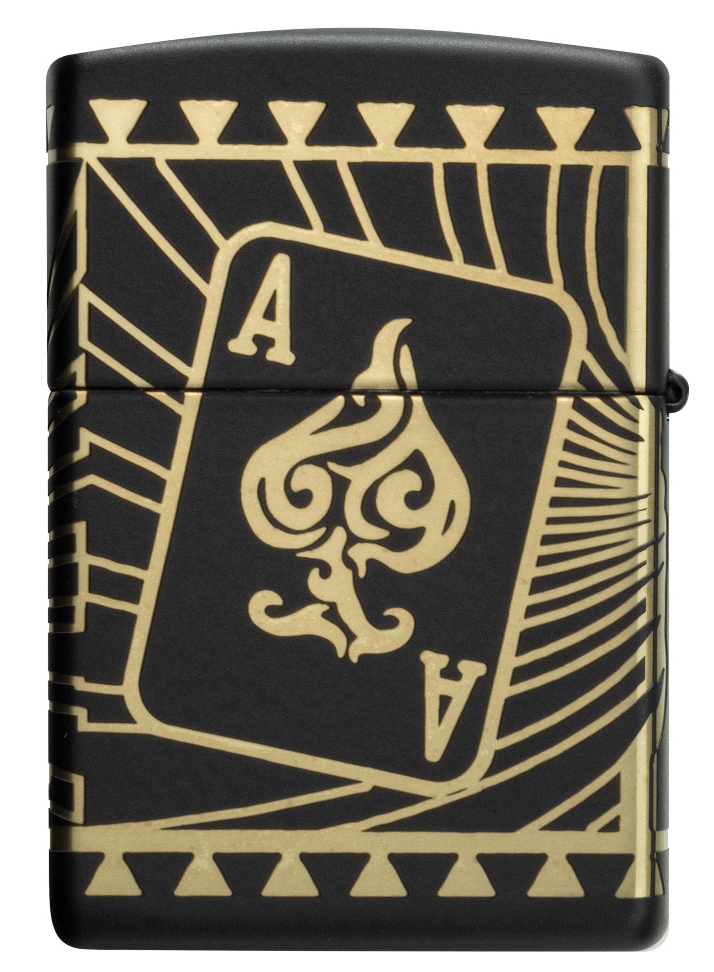 Back of Zippo Rick Rietveld Laser 360 Black Matte Windproof Lighter.