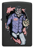 Front shot of Zippo Zombie Escape Black Matte Windproof Lighter.