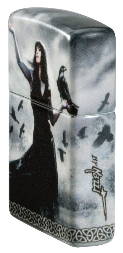 Angled shot of Zippo MazziÂ® 540 Matte Windproof Lighter showing the front and right side of the lighter.