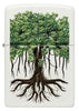 Front shot of Zippo Tree Life Design White Matte Windproof Lighter.