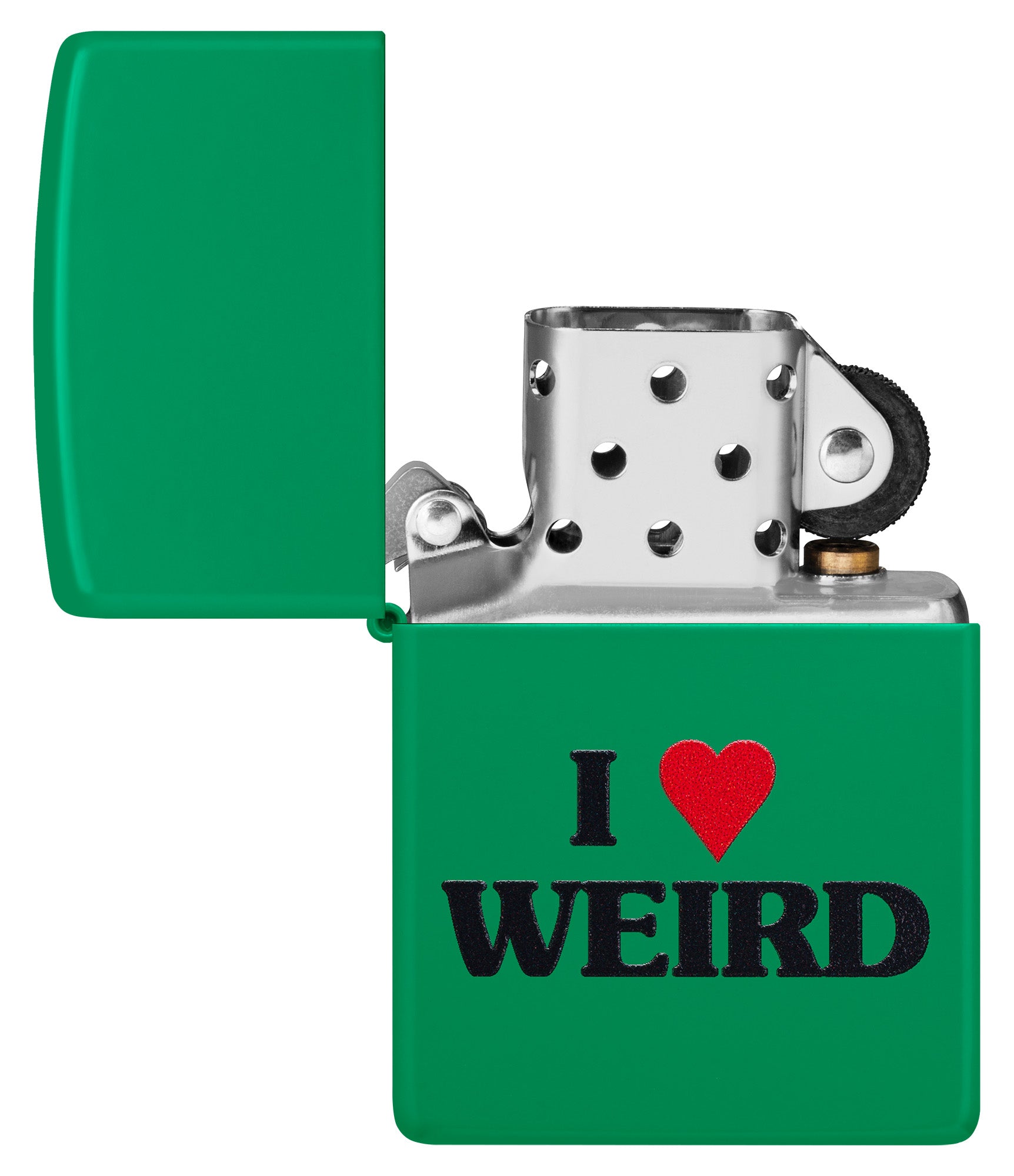 Zippo Love is Weird Blue and Green Matte Windproof Lighter