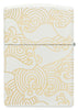 Back shot of Zippo Waves Design White Matte Pocket Lighter.