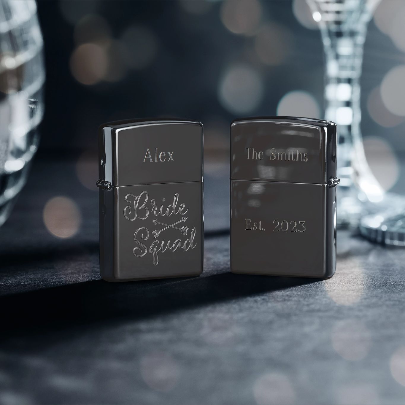 Lifestyle Image of Bridesquad Design Windproof Lighter