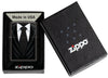 Black Tie Design Windproof Lighter in its packaging