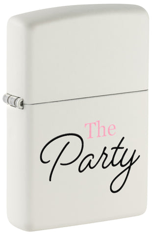 Front view of The Wedding Party Windproof Lighter standing at a 3/4 angle