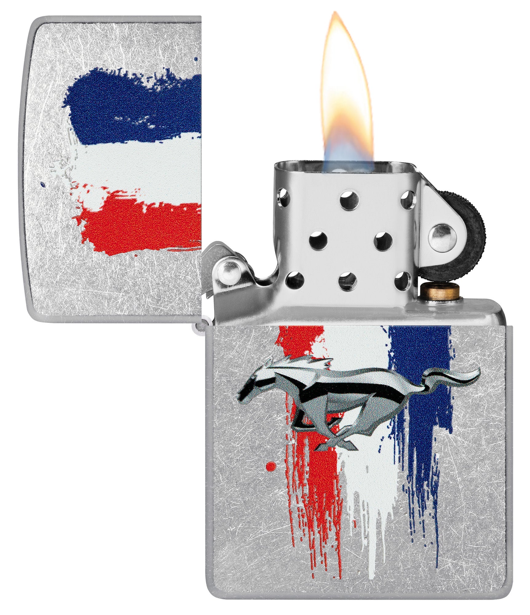 Zippo Ford Mustang Design Street Chrome Windproof Lighter