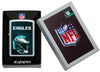 NFL Philadelphia Eagles Helmet Street Chrome Windproof Lighter in its packaging.