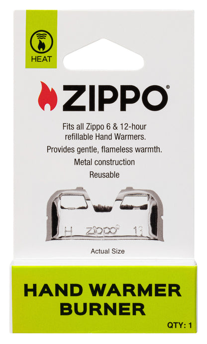 Zippo Hand Warmer Replacement Burner in packaging.