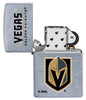 NHL Vegas Golden Knights Street Chrome™ Windproof Lighter with its lid open and unlit