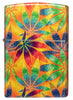 Front view of Zippo Cannabis Design 540 Tumbled Brass Windproof Lighter.
