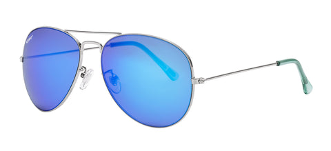 Front angled shot of Classic Pilot Sunglasses OB36 - Turquoise