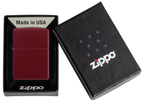 Zippo Classic Merlot Windproof Lighter in its packaging.