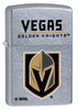 Front shot of NHL Vegas Golden Knights Street Chrome™ Windproof Lighter standing at a 3/4 angle