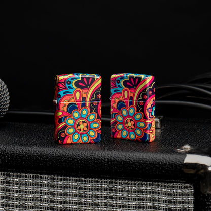 Lifestyle image of Zippo Flower Power Design 540 Matte Windproof Lighter