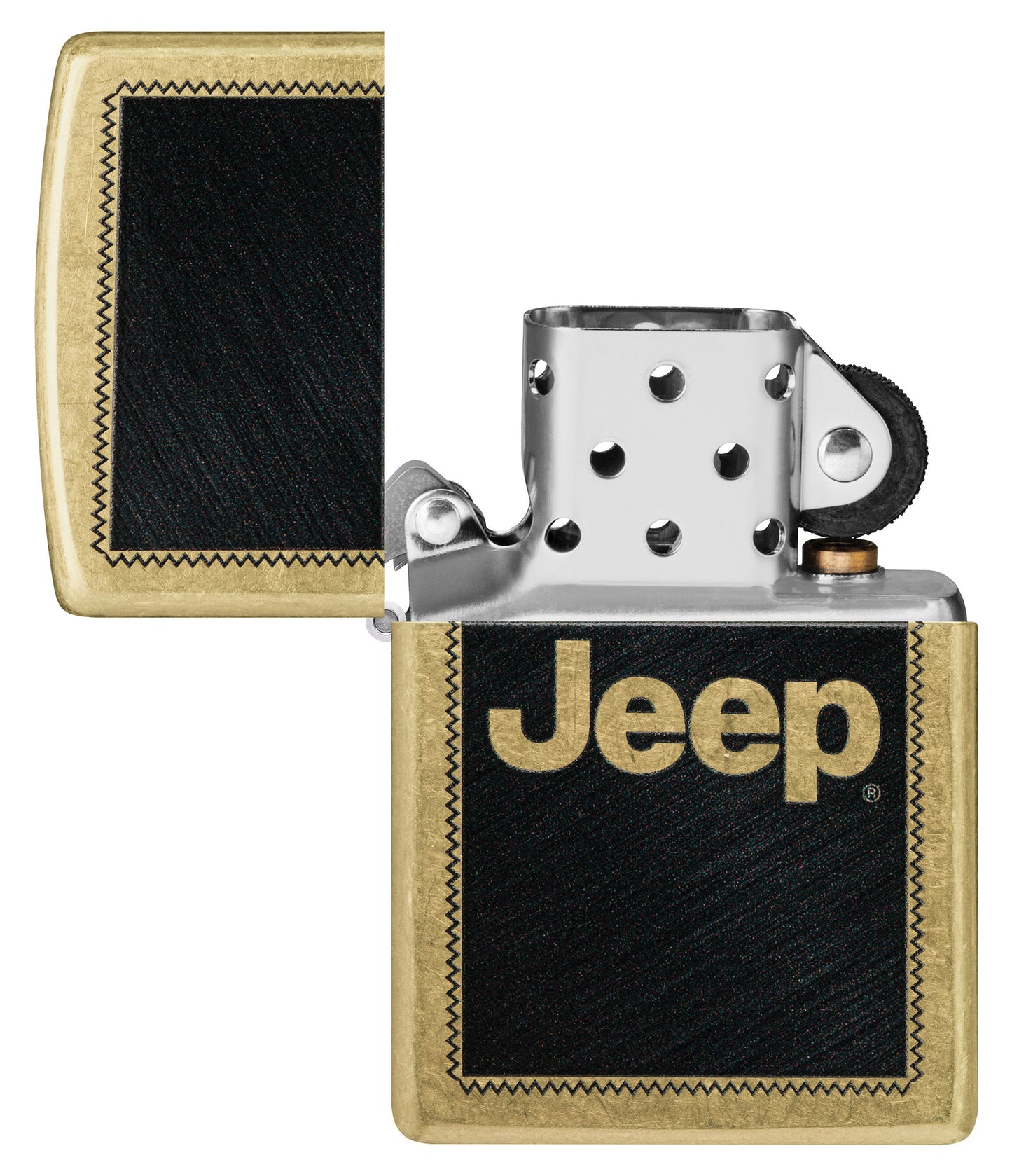 Zippo Jeep Stamp Design Regular Street Brass Windproof Lighter 