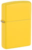 Front view of Zippo Classic Sunflower Windproof Lighter standing at a 3/4 angle.