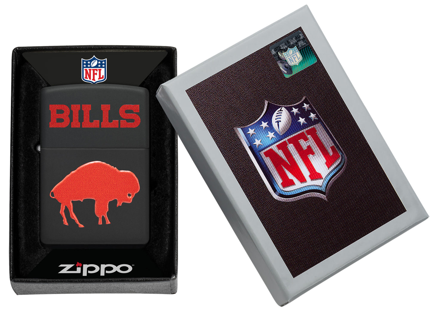Zippo 2024 NFL Buffalo Bills Classic Mark Design Black Matte 