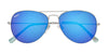 Front shot of Classic Pilot Sunglasses OB36 - Turquoise