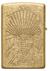 Back shot of Zippo Mummy Design Armor® Tumbled Brass Windproof Lighter.